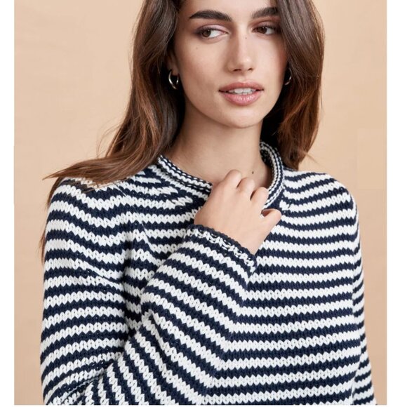 La Ligne Sweaters - La Ligne Marina Fine Stripe Sweater